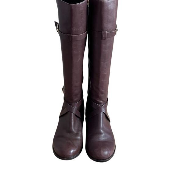 Cole Haan Boots Women's Size 8.5 B Dorian Leather Fabric Stretch Riding - Picture 5 of 12